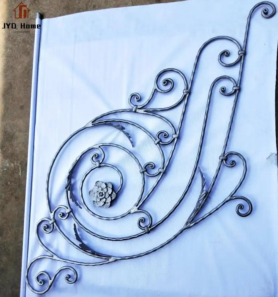 JYD ornamentales de hierro forjado pergamino Barandilla de escalera de paneles en venta