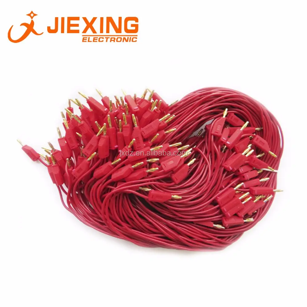 2mm Banana Plug Gold plated Test Cable 50cm Male to Male Red Color