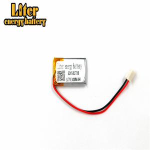 Plug 2.5-2 P 501730 300 mah 3.7 v rechargeable lipo battery li ion polymer battery Solar lithium battery with PCM - Product Image 5