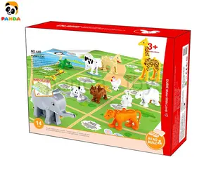 GUANGDONG heißer Baustein Plastik blöcke DIY Spielzeug Lustige Zoo & Map Serie Spielzeug PA01060