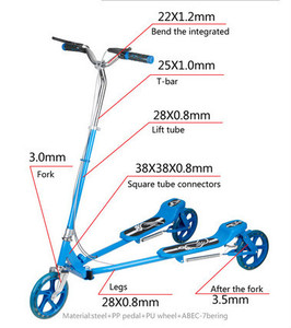 3 ruedas patinete para los adultos y los niños kick scooter - Product Image 4