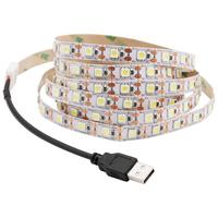 Tira de Retroiluminación LED USB de 5V, Blanco Cálido, SMD 5050, 60 LED/m, con Puerto USB para TV, Control por Voz, IP65, Cinta Autoadhesiva