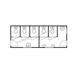 Trung Quốc Prefab Đúc Sẵn Ngoài Trời Giá Rẻ Modular Công Cộng 20ft 40ft Di Động Di Động Container Phòng Tắm Vòi Hoa Sen Nhà Vệ Sinh Cho Bán - Product Image 6