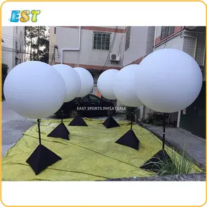 1.5m H Free shipping inflatable advertising glowing led tripod stand balloon with led light