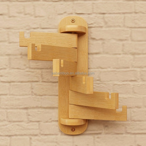 <span class=keywords><strong>Porte</strong></span>-<span class=keywords><strong>manteau</strong></span> <span class=keywords><strong>mural</strong></span> intérieur multifonctionnel créatif pliable en bambou - Product Image 3