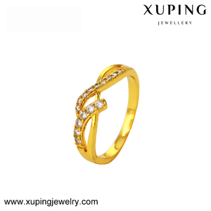 Xuping takı güzel zirkon 24k altın kaplama kadın yüzük