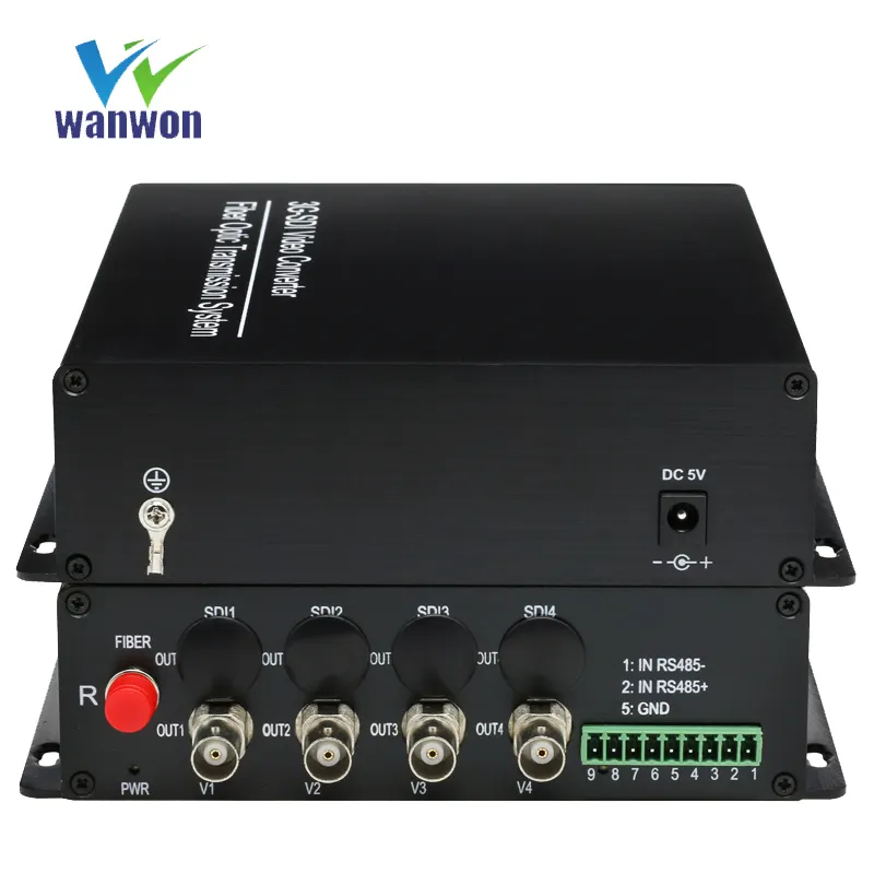 2 cổng 3 gam HD SD SDI Trans phạm vi 0-40 km Duy Nhất sợi QUAD SDI THU PHÁT 2 Chs bi-directional 3G-SDI Video để Chuyển Đổi Quang