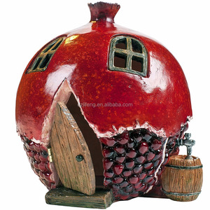 Miniature de jardinage : <span class=keywords><strong>Maison</strong></span> de grenade, figurine de jardin féerique, décoration d'intérieur, artificielle, design artisanal, forme grenade - Product Image 1