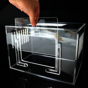 Fabrika toptan özel şeffaf moda üst tedarikçi modern şık akrilik pet kafes için akrilik kuş ücretlendirme kafes - Product Image 2