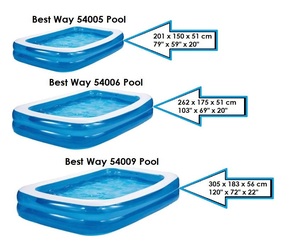 Piscina <span class=keywords><strong>Inflable</strong></span> Familiar <span class=keywords><strong>Bestway</strong></span> 54006, Piscina <span class=keywords><strong>Rectangular</strong></span> de PVC para Niños y Familias - Product Image 6