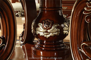 Bàn Tay Chạm Khắc Bằng Gỗ Hoàng Gia Cổ Điển, Bộ Đồ Nội Thất Phòng Ăn - Product Image 4