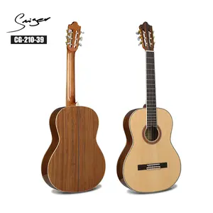 卸売フルサイズクラシックギター光沢合板ナイロン弦ギター