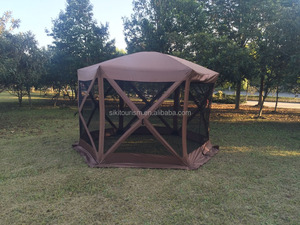 WUDLINDY installa la vendita calda portico esteso all'aperto installazione facile gazebo da spiaggia con schermo da spiaggia
