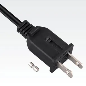 Amerika Serikat Kabel Listrik NEMA 1-15 P 5 Amp Sekering Plug AC Power Supply Line