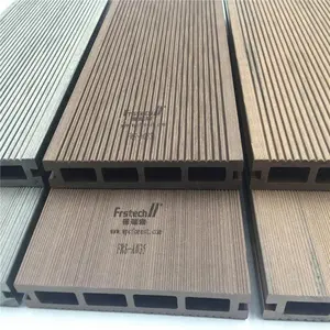 Wave board deck grooved deck board WPC hollow composite decking board