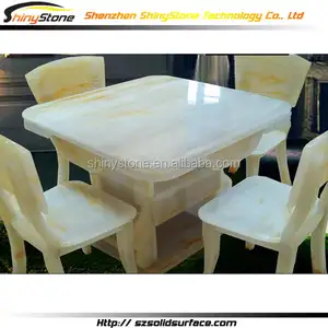 HighハイエンドArtificial Stone ImitationヒスイRound Dining Table