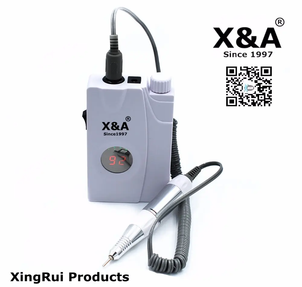X & AネイルドリルLED、バッテリー付きワイヤレスリチオン充電式電動ネイルドリルマシン3000Rpm 18W、ネイルドリルモーター