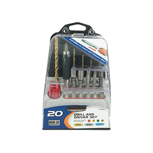 20 قطعة مثقاب الخشب مفك بت المقبس محول مجموعة في صندوق بلاستيكي - Product Image 2