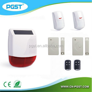Botón de pánico sin hilos sirena de alarma sirene energía Solar al aire libre 220 V sirena de policía, CE RoHS - Product Image 1