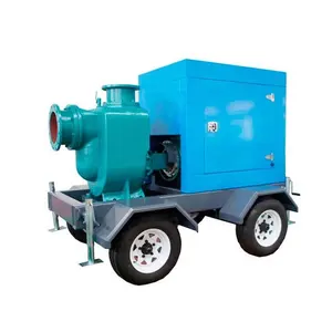 Portable 6 inch diesel water pump for irrigation, engineering, mechanical,and boat