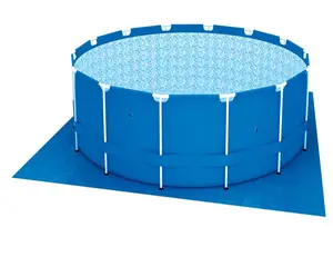 畅销书56598中国圆形金属框架地上游泳池家庭庭院游泳池带梯子