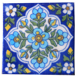 Azulejos de cerámica azul hechos a mano, gran gama - Product Image 1