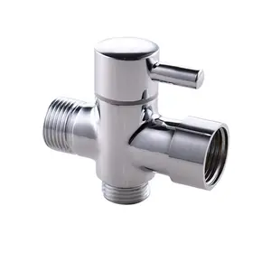 Robinet d'angle de salle de bain G1/2 en laiton massif, diviseur de bras de douche à 3 voies, douchette avec accessoires de robinet universels - Product Image 1