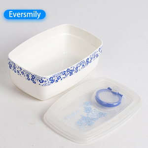 Sinh Thái Thân Thiện Với 2Pcs 1000Ml + 600Ml Nhựa Thực Phẩm Container Với Nắp Hình Chữ Nhật Tiffin Hộp Ăn Trưa Tái Sử Dụng Phụ Kiện Nhà Bếp - Product Image 6