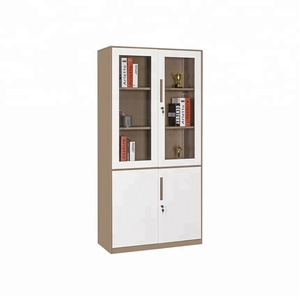 Armadio <span class=keywords><strong>Archivio</strong></span> in Acciaio <span class=keywords><strong>per</strong></span> <span class=keywords><strong>Ufficio</strong></span> con Ante in Vetro e Vetrina Espositiva - Product Image 2