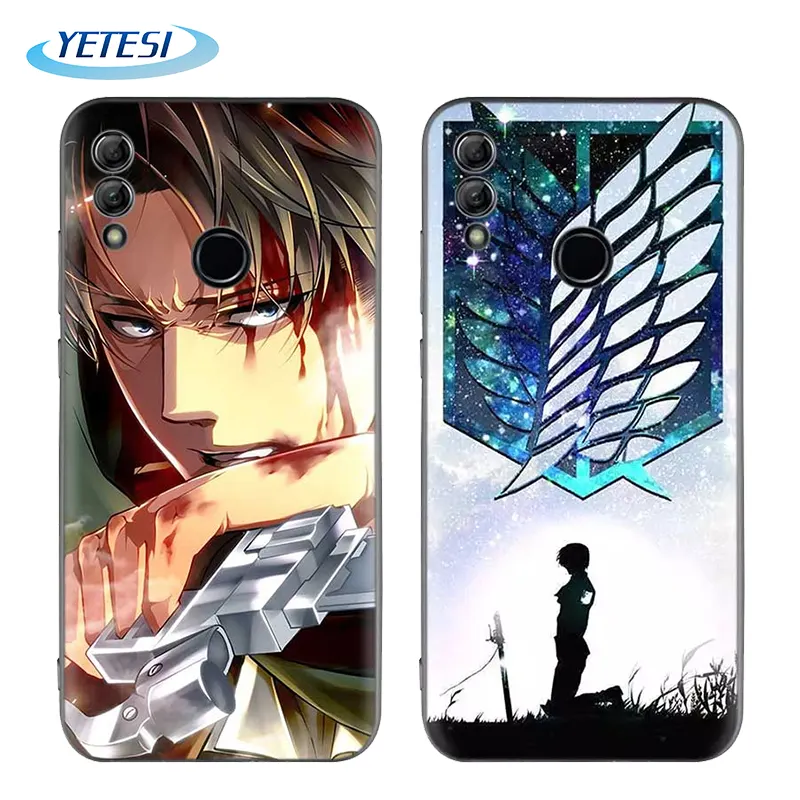 Customized Soft silicone shell Anti-fall TPU Phone Case for iPhone XS 11 12 Pro Max Case with Anime Attack On Levi
