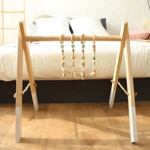 MH004 Vogel&Olifant Houten Bijtring Ring Siliconen Kralen BPA Vrij Hangende Rammelaar Baby Speelgym - Product Image 6