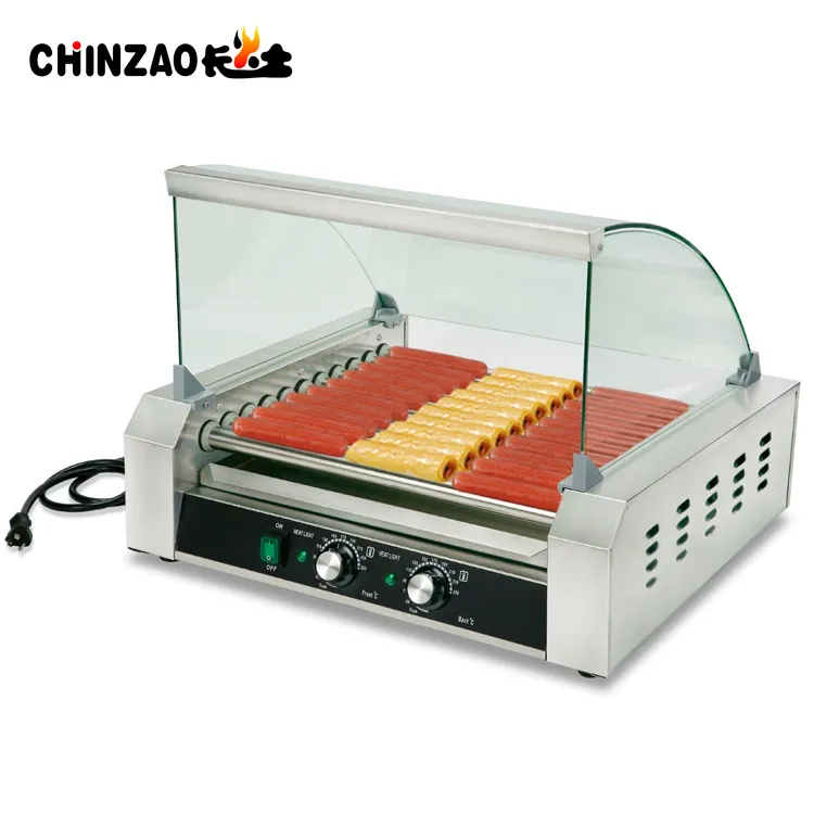 CHINZAO新商品商用ホットドッグマシン電気ソーセージローラーグリルホットドッグローラーマシン