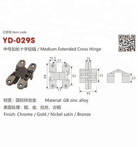 YD-029S 69*15,5mm <span class=keywords><strong>oculta</strong></span> <span class=keywords><strong>bisagra</strong></span> de puerta de gabinete de <span class=keywords><strong>soss</strong></span> <span class=keywords><strong>bisagra</strong></span> <span class=keywords><strong>oculta</strong></span> <span class=keywords><strong>bisagra</strong></span> para puerta - Product Image 5