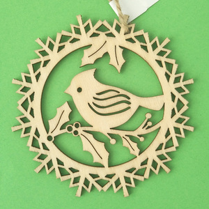 Ornements de Noël personnalisés avec des cerfs, décorations suspendues pour arbre de Noël en <span class=keywords><strong>bois</strong></span> - Product Image 4