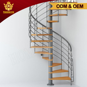 Substituir escadas com escada espiral, quanto é instalar fazer uma pequena escada espiral apertada