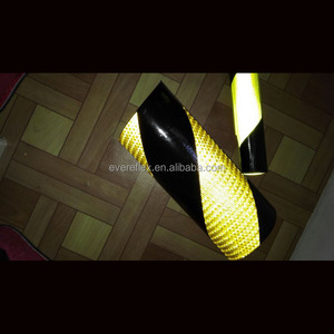Black and <strong>Fluorescent</strong> Yellow Lime Reflective Chevron Sheeting <strong>Vinyl</strong> - Product Image 6