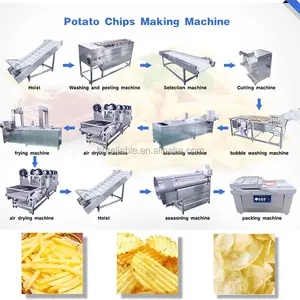 Kartoffel chips Produktions linie Preis industrielle Kartoffel chips machen Maschine kommerzielle Produktions linie gebratene Pommes Frites