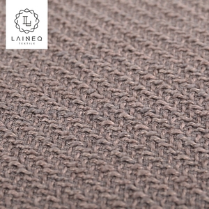 2018 top qualité chaud tactile brun alpaga laine tweed costume tissu - Product Image 3