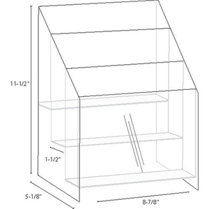 <span class=keywords><strong>3</strong></span> <span class=keywords><strong>Tier</strong></span> Acrilico Trasparente Contatore In Piedi biglietto di Auguri Banco di mostra Portadepliant Cremagliera