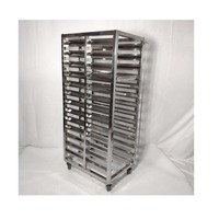 Chariot de refroidissement pour serveur en acier inoxydable, étagère pour plateaux de cuisson