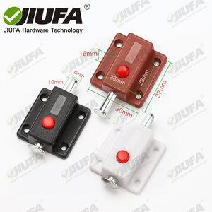JIUFA Furniture Hardware Spring Loaded Automatic Button Plastic <strong>Push</strong> <strong>Latch</strong> <strong>Push</strong> to Open Spring Furniture Cupboard <strong>Latch</strong> - Product Image 2
