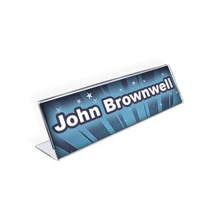 Étiquette de prix transparente en forme de L, Design Simple, support Horizontal de <span class=keywords><strong>Table</strong></span>, plaque de nom de tente, porte-affiche en acrylique - Product Image 1