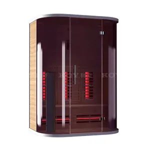 04-K60 KOY modern sauna kabin Kızılötesi sauna tam spektrumlu ısıtıcı ile