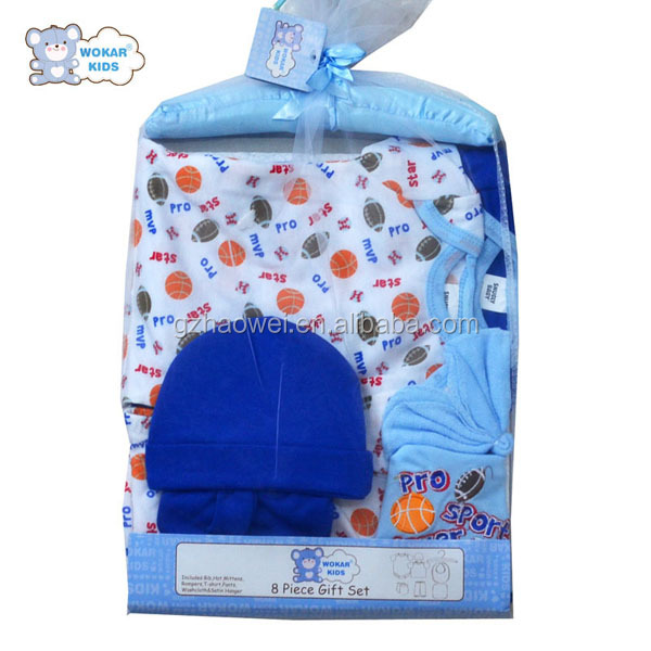 Новый 2016 Китай поставщиком новорожденный одежда 8in1 набор