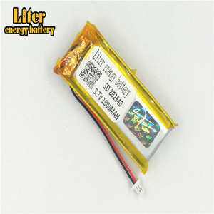 Plug 1.0-2 P 3.7 V 802540 1000 mah high quality li-ion Polymer battery for small machine - Product Image 1