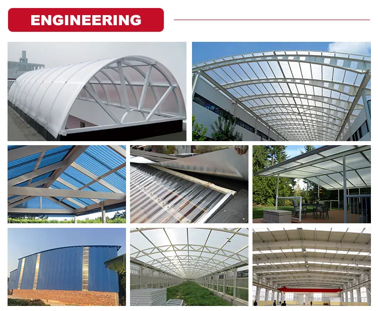 Greenhouse Clear Pc Plastic Roofing Roof Panels Awning Glasses PC Sheet Panel Polycarbonate Sheet Prices