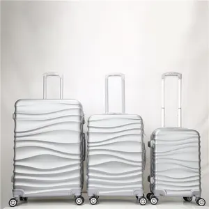 Hot-sell Easy to Maneuver Best travel luggage sets 3 pieces PC+ABS trolley suitcase set luggage abs trolley bags with wheels