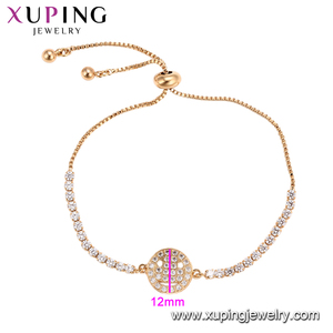 75164 Joyería de Oro de la Ciudad de <span class=keywords><strong>Xuping</strong></span>, Compra en Línea, Pulsera con Dije Chapada en Oro de 18k, Noble y Promocional - Product Image 2