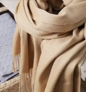 Custom ผ้าพันคอผ้าขนสัตว์ชนิดหนึ่ง Knitt New Deign หนาผ้าห่มท่องเที่ยว Oversize ยาวผ้าคลุมไหล่