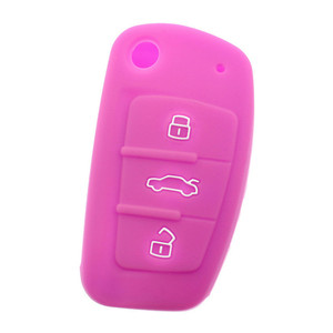 Housse de protection en silicone à 3 boutons pour clé de voiture <span class=keywords><strong>Audi</strong></span> A3 A4 A6 Q7 TT S3 S4 RS, étui de protection pour télécommande, entrée sans clé - Product Image 2